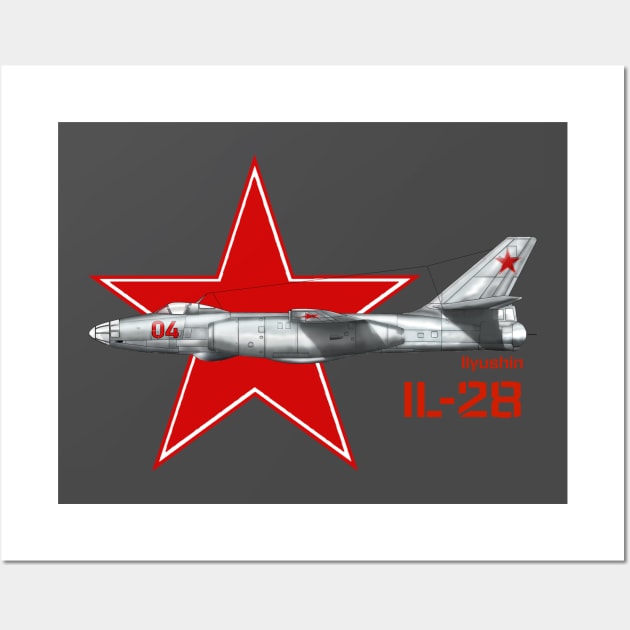 Ilyushin Il-28 Beagle - USSR Wall Art by BearCaveDesigns